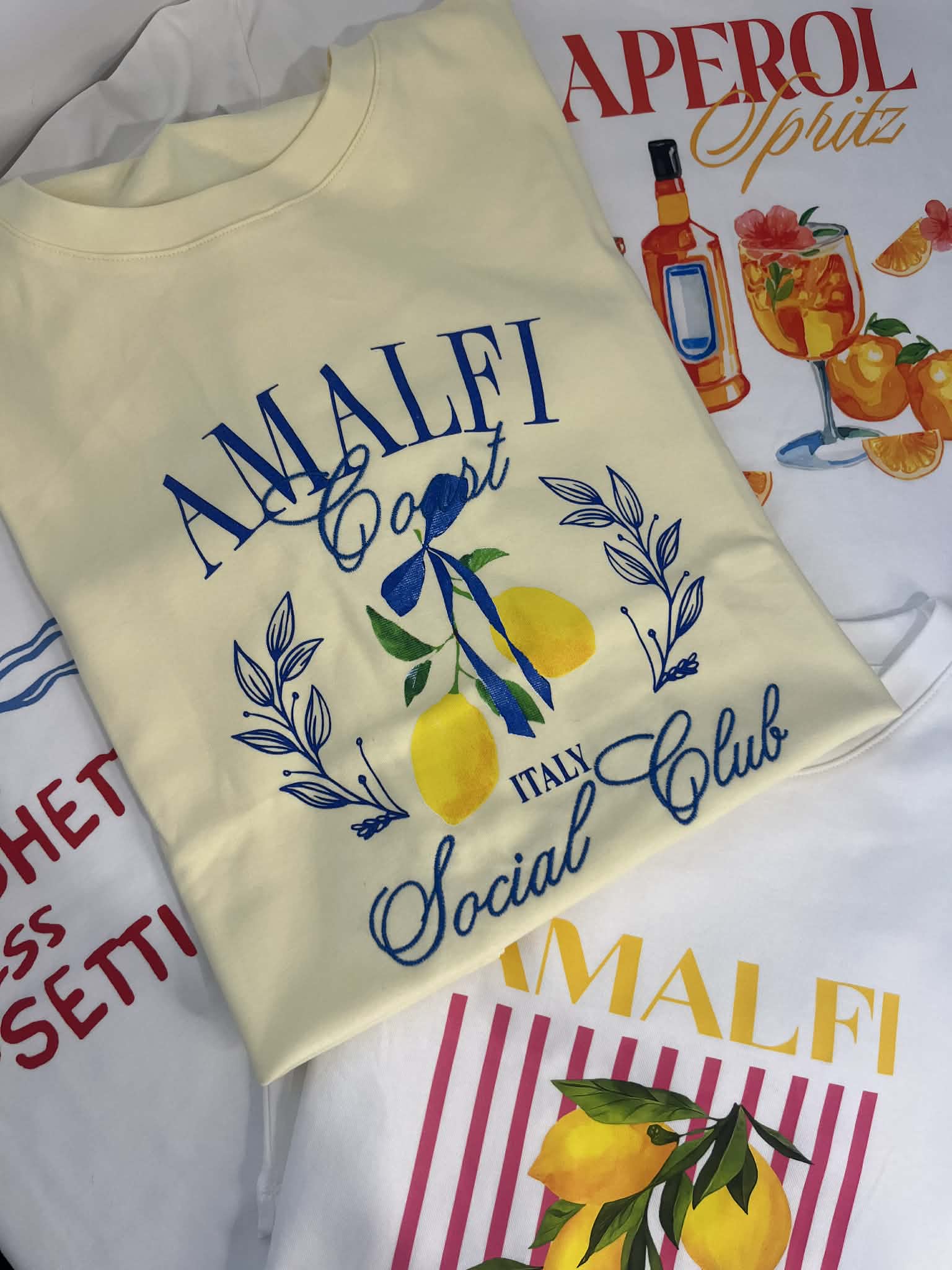T-SHIRT AMALFI SOCIAL CLUB ΚΙΤΡΙΝΟ