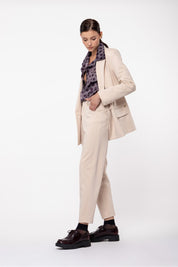 PANTS WITH ELASTIC WAISTBAND CREAM