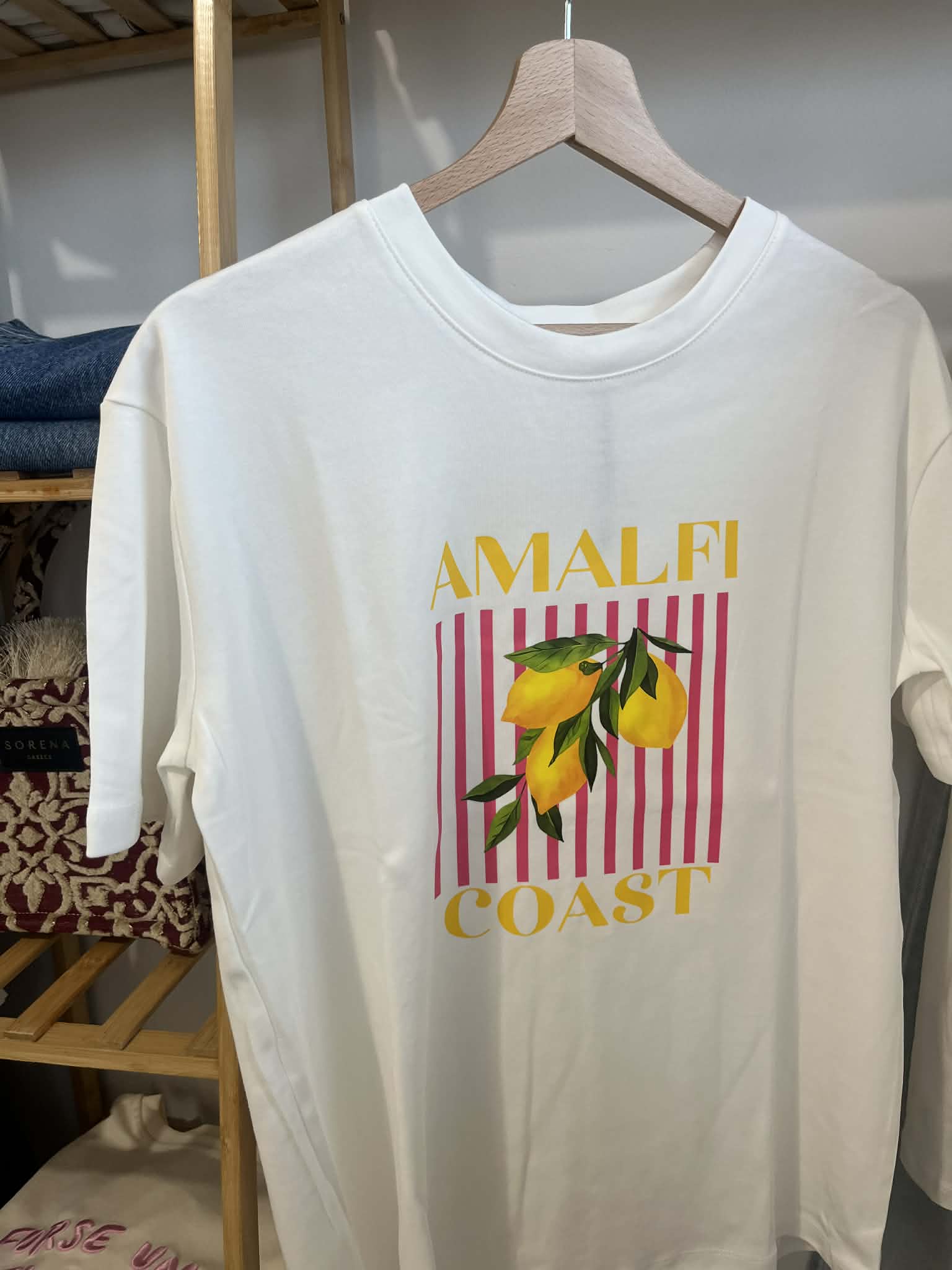 T-SHIRT AMALFI COAST LEMONS ΛΕΥΚΟ