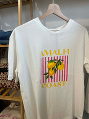 T-SHIRT AMALFI COAST LEMONS ΛΕΥΚΟ
