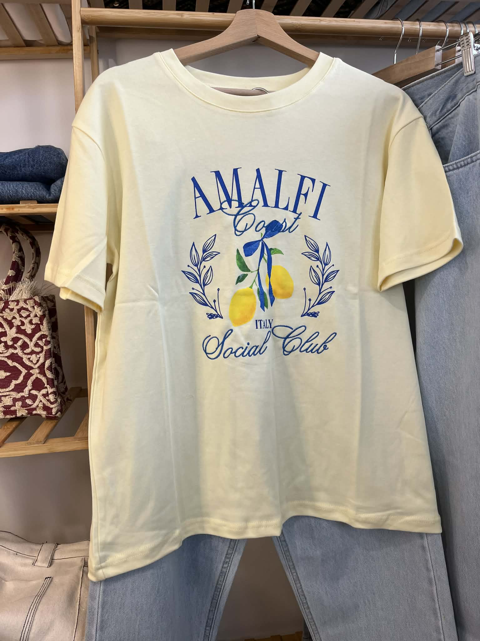 T-SHIRT AMALFI SOCIAL CLUB ΚΙΤΡΙΝΟ