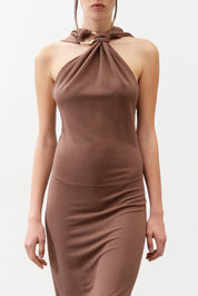 Alba Draped Halter Dress
